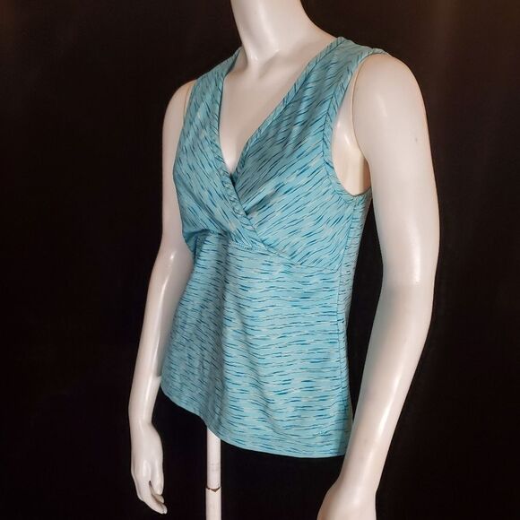 Champion C9 Blue Striped Tank Top (L) - Picture 1 of 5